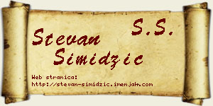 Stevan Simidžić vizit kartica